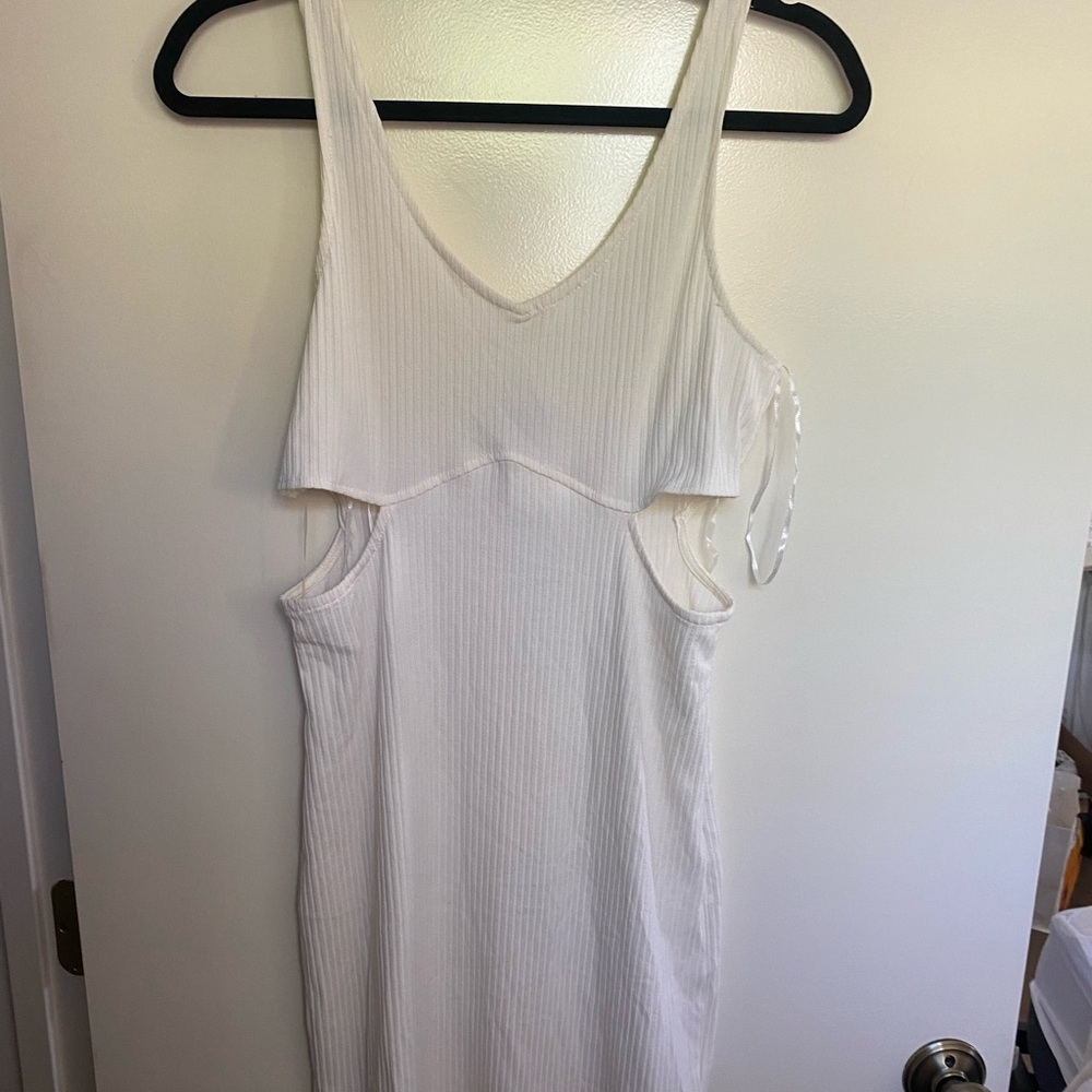 H&M white cut out dress